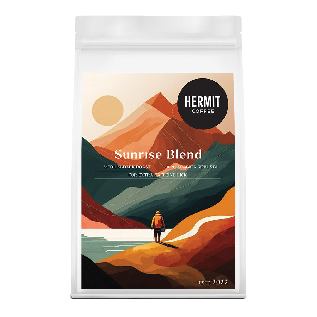 Hermit Coffee - Original Blend - Sampler Pack - Sunrise Blend - Vienna Roast Coffee - Dark Roast Coffee - Coffee Roasting - Coffee Beans - Ground Coffee - Coffee Powder - Specialty Coffee - Blue Tokai - Third Wave - Sleepy Owl - Toffee Coffee Roaster
